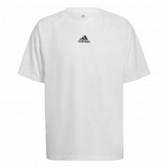 Men’s Short Sleeve T-Shirt Adidas Essentials Brandlove White