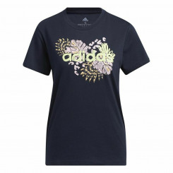 Женская футболка с коротким рукавом Adidas Farm Print Графический Темно-синий