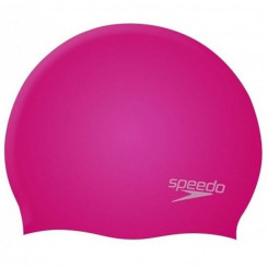 Шапочка для плавания Speedo PLAIN MOLDED Розовая силиконовая