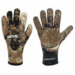 Рыболовные перчатки Seac Seac Camo 3,5 MM Коричневые