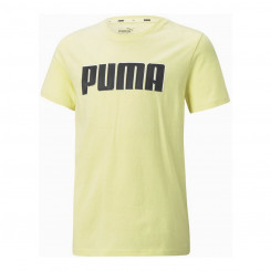 Laste lühikeste varrukatega T-särk Puma Alpha Graphic Yellow