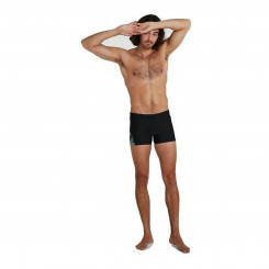 Men’s Bathing Costume Speedo Allover V-Cut Aquashort Black