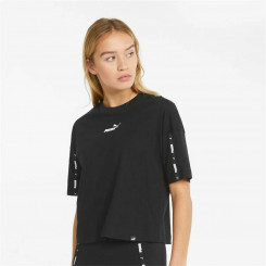 Women’s Short Sleeve T-Shirt Puma  Tape Crop  Black
