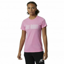 Naiste lühikeste varrukatega T-särk New Balance Essentials Celebrate Pink