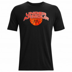 Спортивная футболка с короткими рукавами Under Armour Basketball с фирменной надписью черного цвета