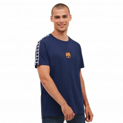 Мужская футбольная футболка с короткими рукавами FC Barcelona темно-синяя