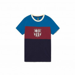 Мужская футбольная футболка с короткими рукавами FC Barcelona синяя