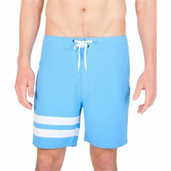 Мужской купальный костюм Hurley Block Party 18 дюймов Небесно-голубой