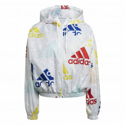 Женская спортивная куртка Adidas Essentials Разноцветный логотип Белый