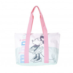 Beach Bag Minnie Mouse Pink Green (47 x 33 x 15 cm)