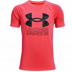 Children’s Short Sleeve T-Shirt Under Armour Tech Hybrid Red