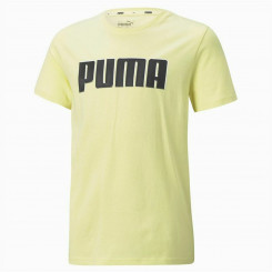 Child's Short Sleeve T-Shirt Puma Alpha Graphic  Yellow
