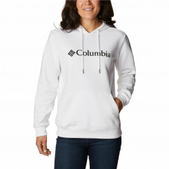 Naiste kapuuts Columbia logoga valge