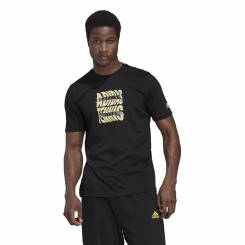 Meeste lühikeste varrukatega T-särk Adidas WMB graafilise musta värviga