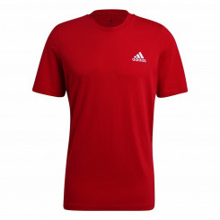 Мужская футболка с коротким рукавом Adidas Essential Logo красная