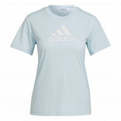 Naiste lühikeste varrukatega T-särk Adidas Move Logo Sport Cyan