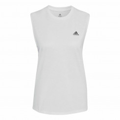 Naiste varrukateta T-särk Adidas Muscle Run Icons White