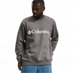 Men’s Sweatshirt without Hood Columbia Logo Fleece Crew Dark grey