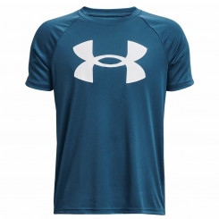 Child's Short Sleeve T-Shirt Under Armour Big Logo Blue
