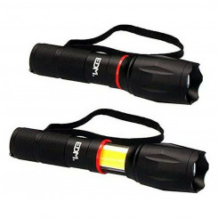 Выдвижной светодиодный фонарь EDM Cob XL Zoom Черный Алюминий 5 Вт 210 Лм