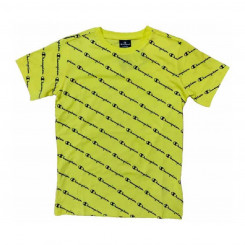 Child's Short Sleeve T-Shirt Champion Multilogo Yellow