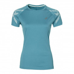 Women’s Short Sleeve T-Shirt Asics  Stripe SS Top 141224 8057 Blue