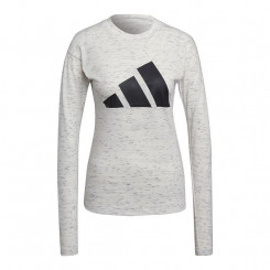 Naiste pikkade varrukatega T-särk Adidas Icons Winners 2.0 valge
