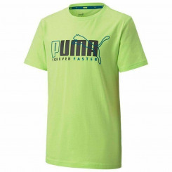 Child's Short Sleeve T-Shirt Puma  ALPHA GRAPHIC TEE 583188 Green (6 Years)
