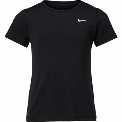 Child's Short Sleeve T-Shirt Nike Pro Black 92 % Polyester 8 % Spandex