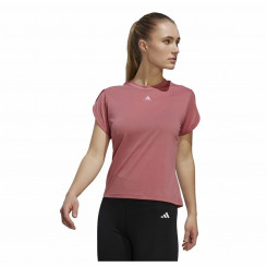 Женская футболка с коротким рукавом Adidas Training Цветочный принт Темно-розовый