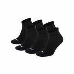 Sports Socks Puma Quarter Plain Black 3 Units