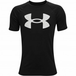 Child's Short Sleeve T-Shirt Under Armour Tech Big Logo Black