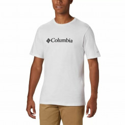 Meeste lühikeste varrukatega T-särk Columbia Basic logoga valged mehed
