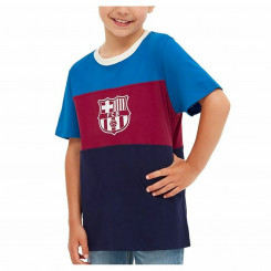 Детская футбольная футболка с короткими рукавами FC Barcelona красная