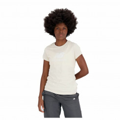 Women’s Short Sleeve T-Shirt New Balance Essentials Beige