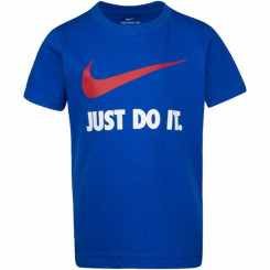 Детская футболка с коротким рукавом Nike Swoosh Blue
