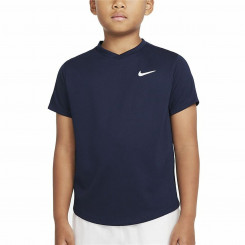 Child's Short Sleeve T-Shirt Nike Court Dri-FIT Victory Navy Blue