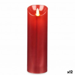 Светодиодная свеча красная 8 x 8 x 25 см (12 шт.)