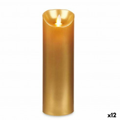 LED-küünal kuldne 8 x 8 x 25 cm (12 ühikut)