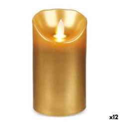 LED-küünal kuldne 8 x 8 x 15 cm (12 ühikut)