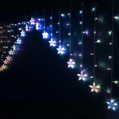 Светодиодные светильники для штор Разноцветные звезды