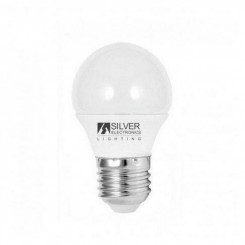 Round LED light bulb Silver Electronics ECO ESFERICA E27 5W