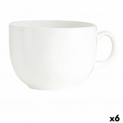 Чашка Luminarc Blanc Большая белая стеклянная (720 мл) (6 шт.)