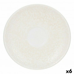Plate Inde Atelier Porcelain White Ø 12 cm (6 Units) (ø 12 cm)