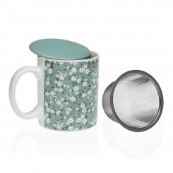 Cup with tea filter Versa Bellis Green Ceramics