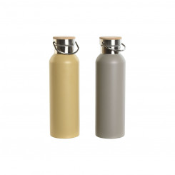 Thermal bottle Home ESPRIT Beige Gray 500 ml (2 Units)