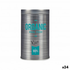 Жестяная банка Organic Rice Grey 10,4 x 18,2 x 10,4 см (24 шт.)
