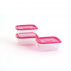Set of lunch boxes Quid Refresh 3 Pieces Fuchsia Plastic