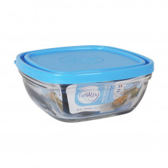 Герметичная коробочка для завтрака Duralex Freshbox Синий Квадратный (14 x 14 x 6 cm) (610 ml)