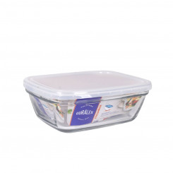 Прямоугольная коробочка для завтрака с крышкой Duralex Freshbox 1,1 L Прозрачный Прямоугольный